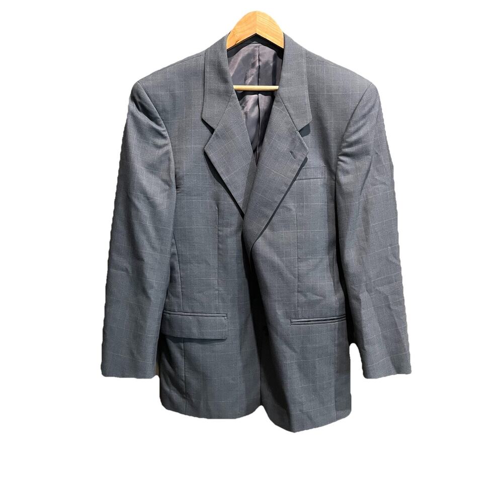 Pierre Balmain Paris Gray‎ Check Marseille Men's Sports Blazer Size 41R